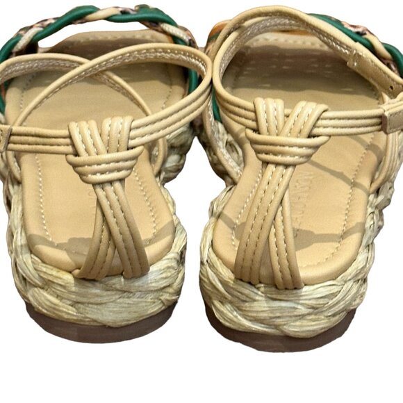 ULLA JOHNSON Ada Woven platform sandals.  Multicolor woven leather.  Size 39 - Picture 6 of 11